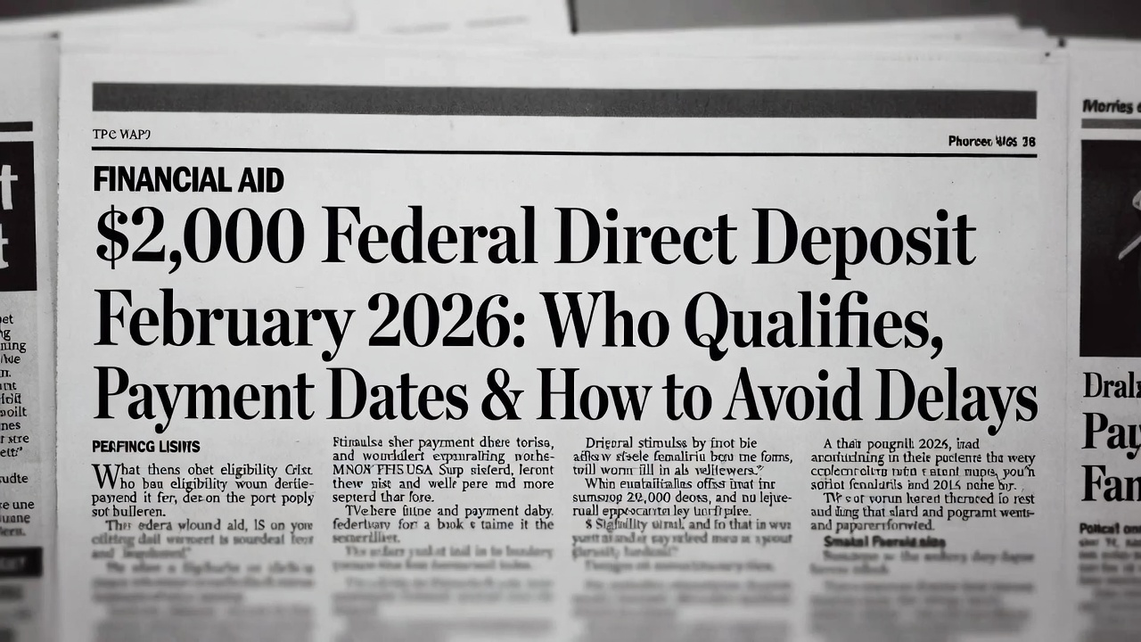 $2,000 Federal Direct Deposit February 2026